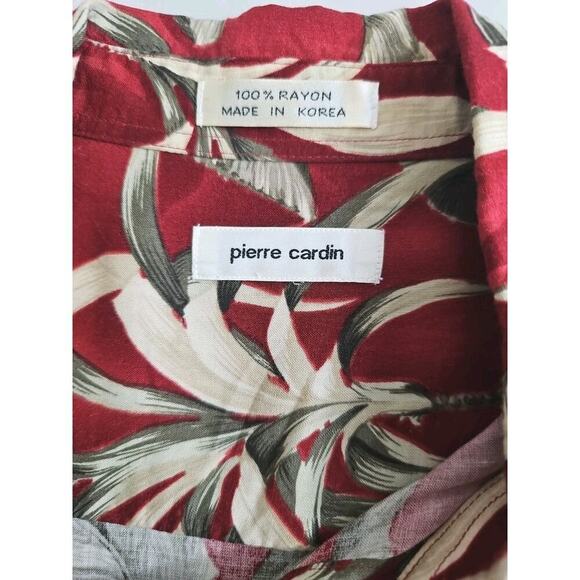 Pierre Cardin~Men's Size XL~Brown Hawaiian Shirt Rayon Short Sleeve Floral Prnt. - Picture 4 of 10